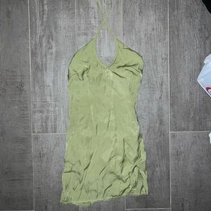 Princess Polly Green Halter Neck Dress